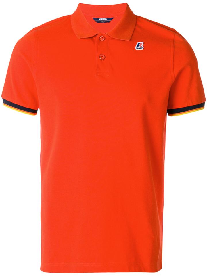 K-way Contrast Hem Logo Polo Shirt - Yellow & Orange
