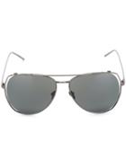 Linda Farrow Cut-out Aviator Sunglasses