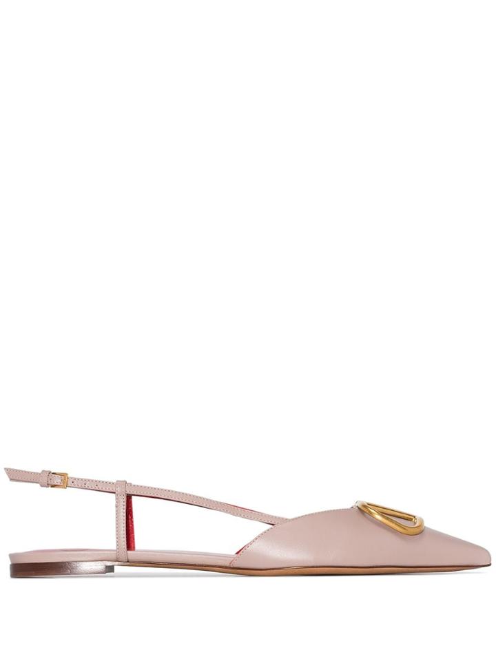 Valentino Valentino Garavani Vlogo Plaque Pumps - Pink