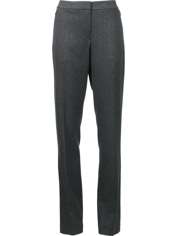 Elie Tahari Straight Tailored Trousers, Women's, Size: 6, Black, Polyester/viscose/cotton/spandex/elastane