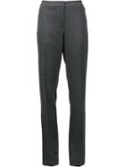 Elie Tahari Straight Tailored Trousers, Women's, Size: 6, Black, Polyester/viscose/cotton/spandex/elastane