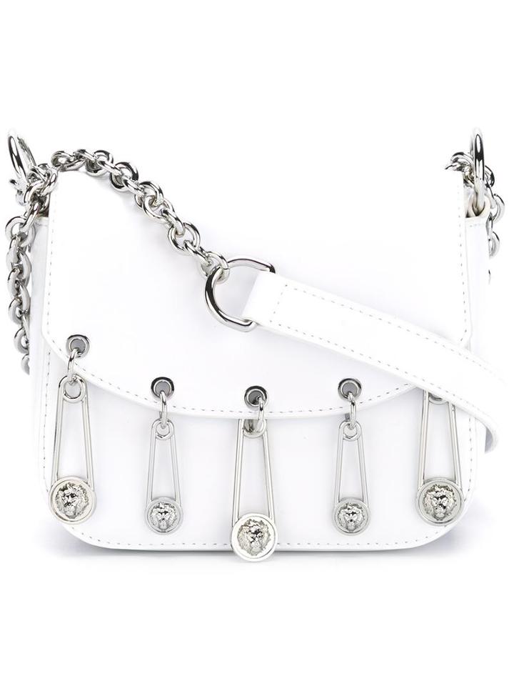 Versus Lion Pins Crossbody Bag, Women's, White