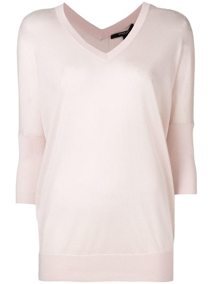 Derek Lam Cropped Sleeve Sweater - Pink