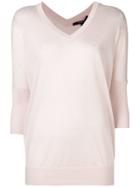 Derek Lam Cropped Sleeve Sweater - Pink