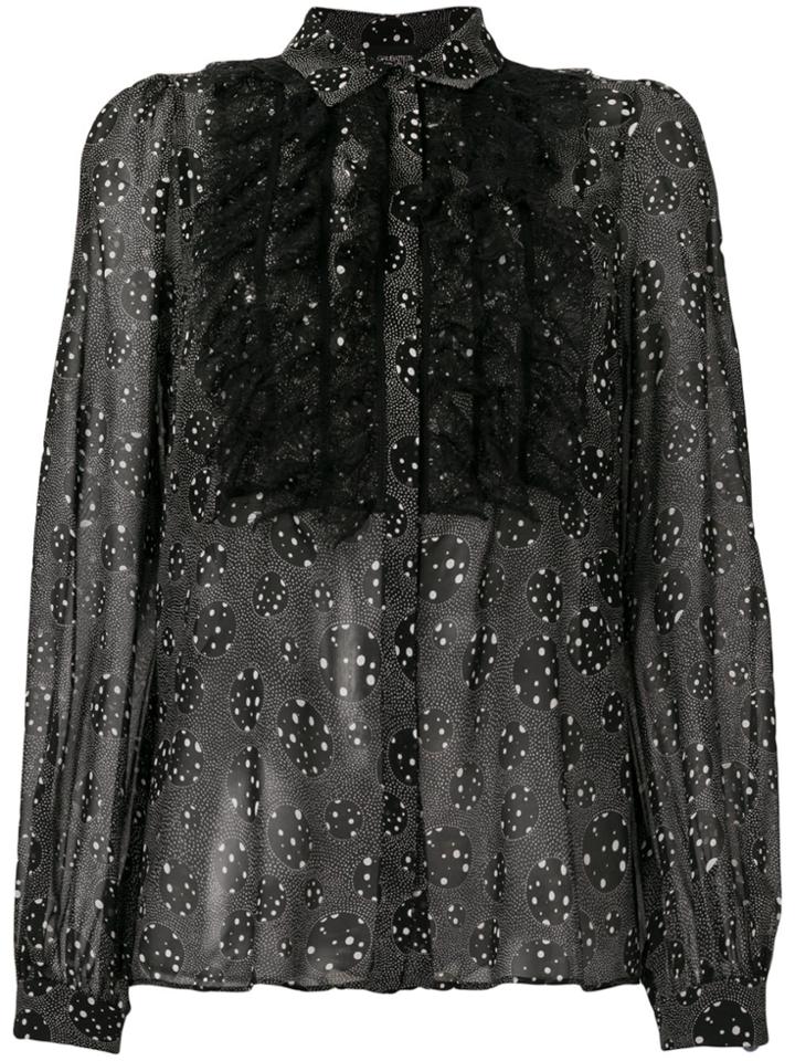 Giambattista Valli Lace Ruffle Detail Shirt - Black