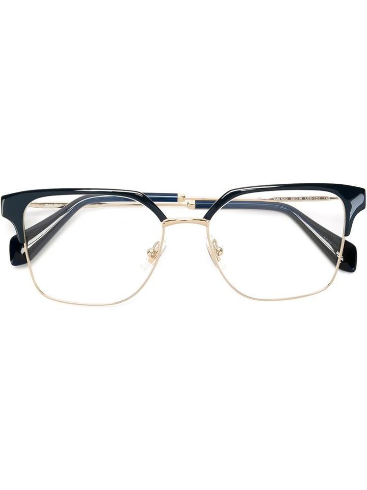 Miu Miu Eyewear Square Frame Glasses, Blue, Acetate/metal (other)