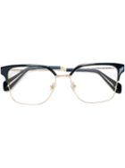 Miu Miu Eyewear Square Frame Glasses, Blue, Acetate/metal (other)