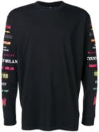 Marcelo Burlon County Of Milan Printed Sleeve Sweatshirt - Black