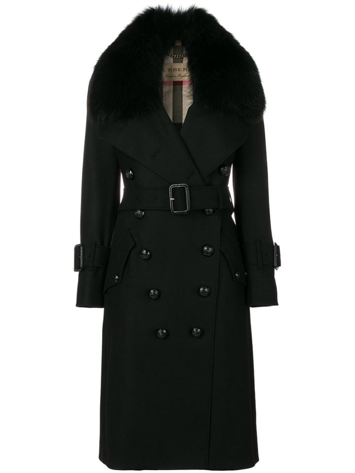 Burberry Detachable Collar Trench Coat - Black