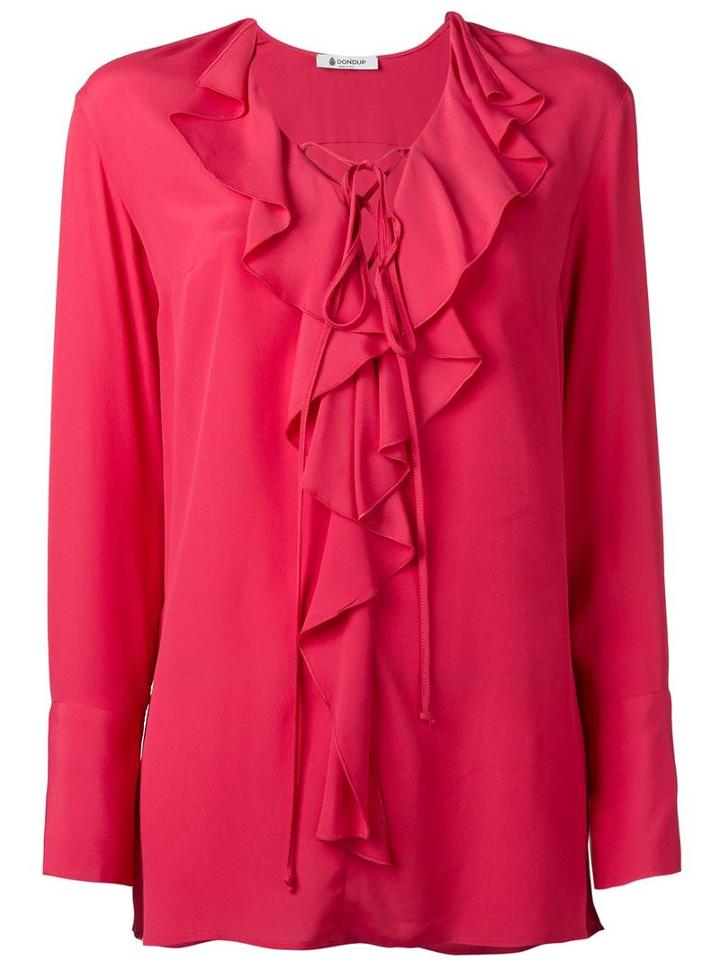Dondup - Bisa Blouse - Women - Silk/viscose - 42, Pink/purple, Silk/viscose