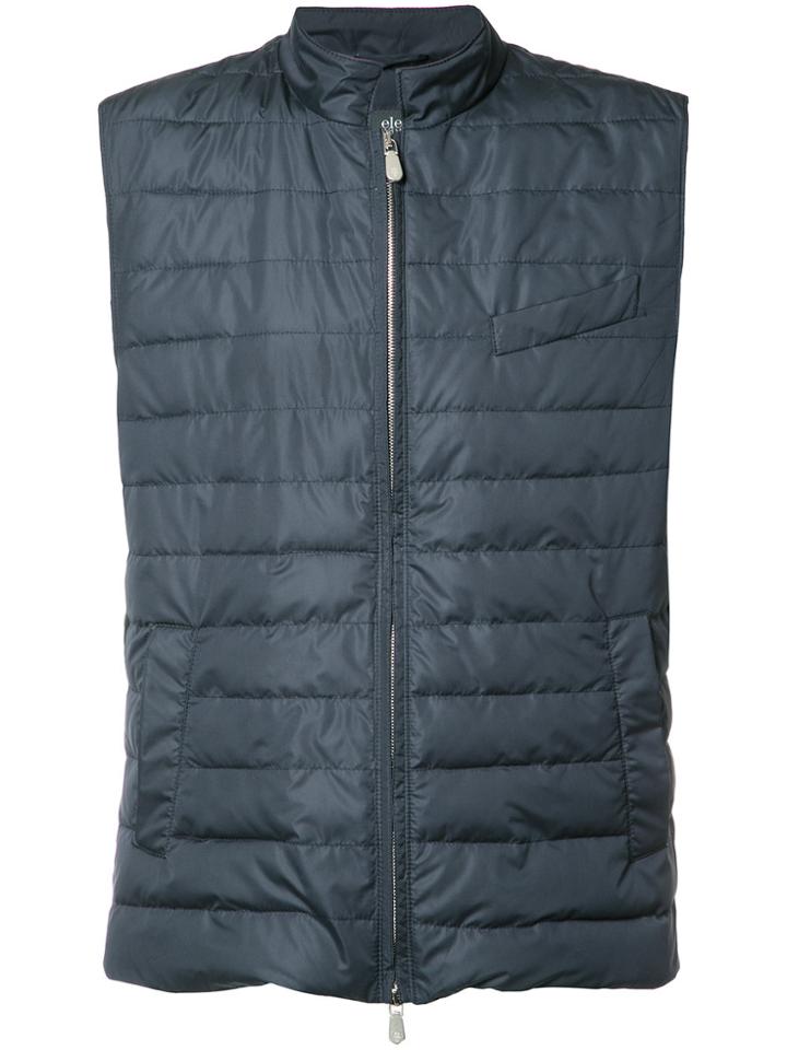 Eleventy Sleeveless Padded Jacket - Blue
