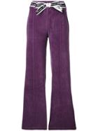 Champion Bow Ribbon Flared Trousers - Purple