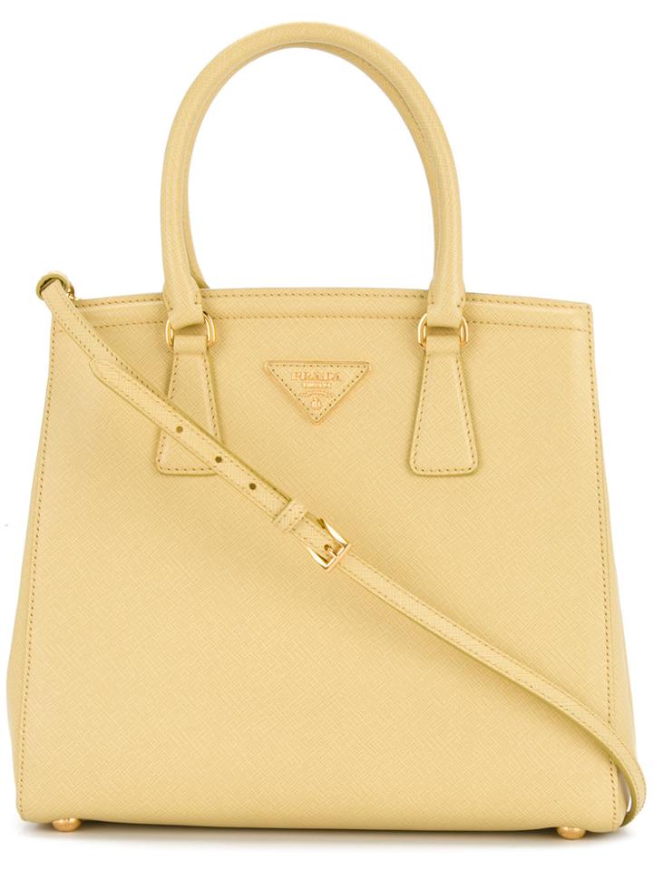 Prada Vintage Logo 2 Way Tote - Yellow & Orange