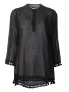 Dosa Tassel Kurta Top, Women's, Size: 2, Black, Cotton