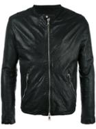 Giorgio Brato Zip Up Jacket, Men's, Size: 50, Black, Cotton/leather/nylon