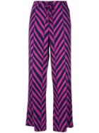 Steffen Schraut Chevron Printed Trousers - Blue