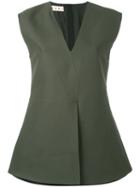Marni Front Slit Top, Women's, Size: 40, Green, Cotton/silk