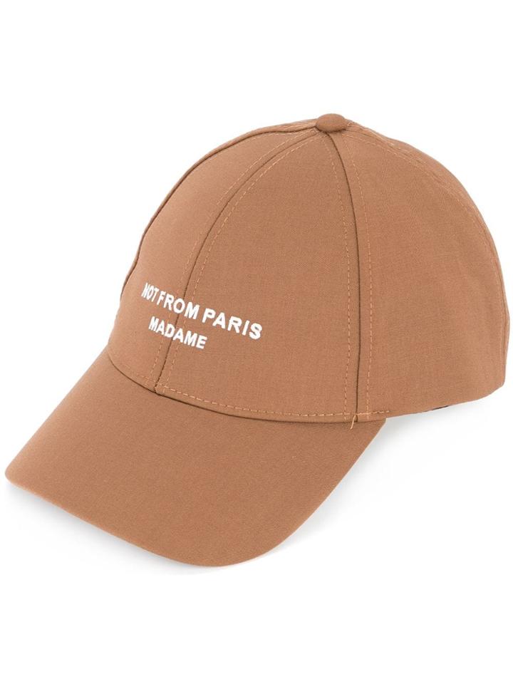 Drôle De Monsieur Printed Baseball Cap - Brown