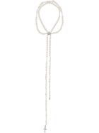 Vivienne Westwood Long Pearl-embellished Necklace - Silver