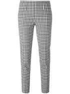 Incotex Checked Cropped Trousers, Women's, Size: 44, Blue, Cotton/spandex/elastane/nylon