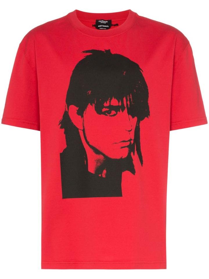 Calvin Klein 205w39nyc X Andy Warhol Face Print T-shirt - Red