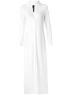 Norma Kamali Kamalikulture X Norma Kamali Long Shirt Dress, Women's, Size: Small, White, Polyester/spandex/elastane