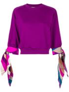 Emilio Pucci Ribbon Cuffs Sweater - Pink & Purple