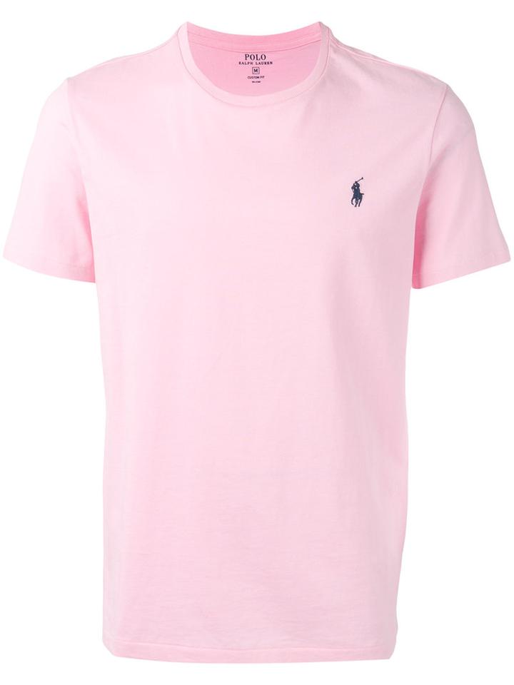 Polo Ralph Lauren Logo Embroidered T-shirt, Men's, Size: Xxl, Pink/purple, Cotton