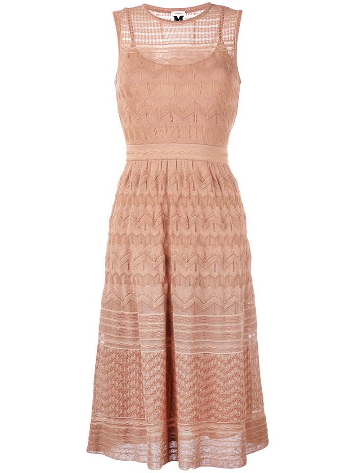 M Missoni - Loose Knit Detail Dress - Women - Cotton/polyamide/polyester/viscose - 42, Brown, Cotton/polyamide/polyester/viscose