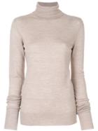 Chalayan Signature Split Neck Jumper - Nude & Neutrals