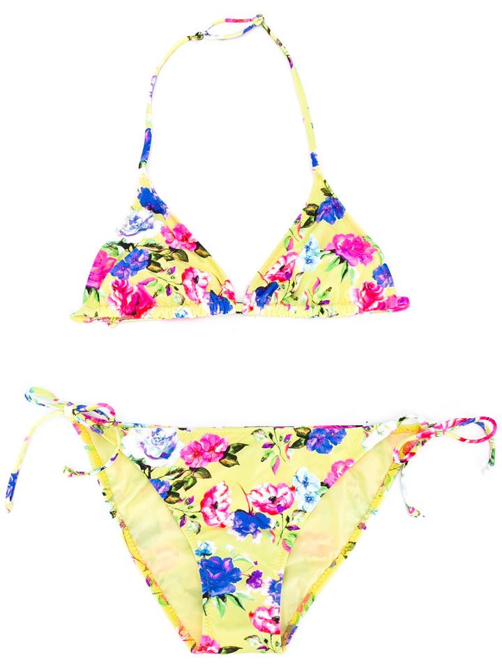 Mc2 Saint Barth Kids - Teen Holly Bikini - Kids - Spandex/elastane/polyimide - 14 Yrs, Yellow/orange