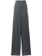 Rick Owens Silk Palazzo Pants - Grey