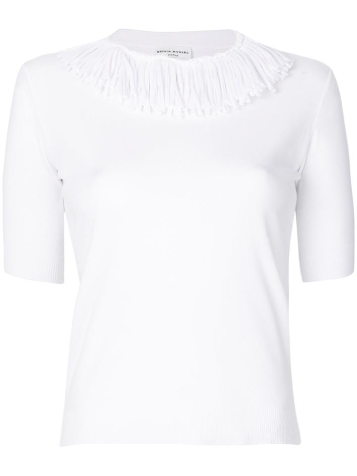 Sonia Rykiel Frayed Neck Blouse - White