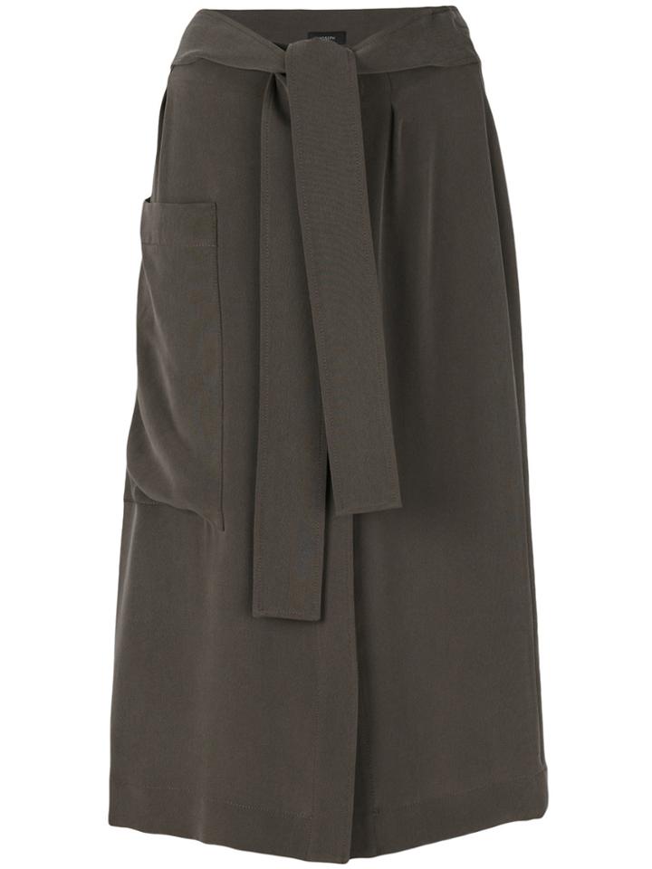 Joseph Draped Midi Skirt - Green