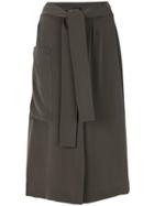 Joseph Draped Midi Skirt - Green