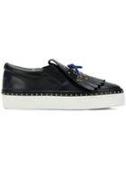Burberry Fringed Sneakers - Blue