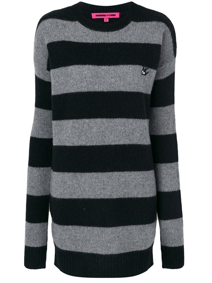 Mcq Alexander Mcqueen Striped Sweater Dress - Black