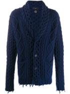 Alanui Fisherman Cable Knit Cardigan - Blue