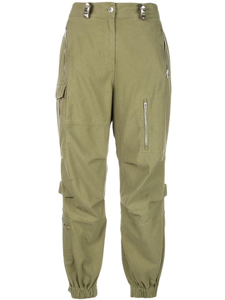 Alexander Wang Stud Detail Cargo Pants - Green