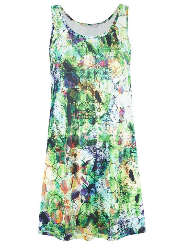 Lygia & Nanny Round Neck Printed Dress, Women's, Size: 44, Green, Polyamide/spandex/elastane