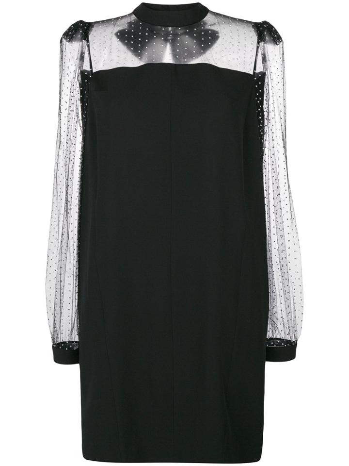 Givenchy Studded Bow Back Shift Dress - Black