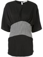 Christopher Esber Striped-panel T-shirt - Black