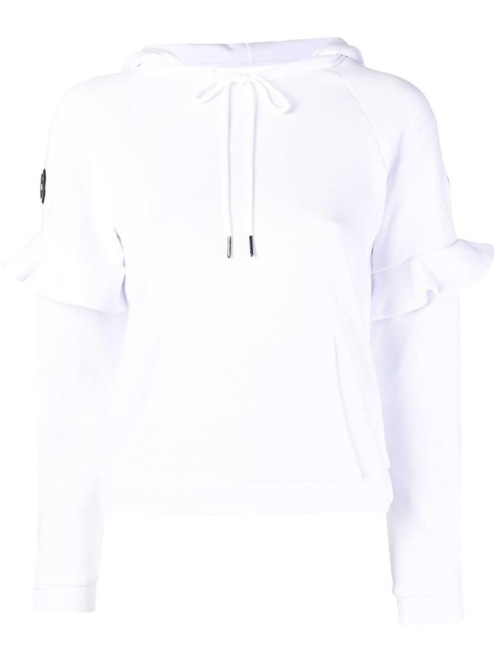 Armani Exchange Ruffled Sweatshirt - White