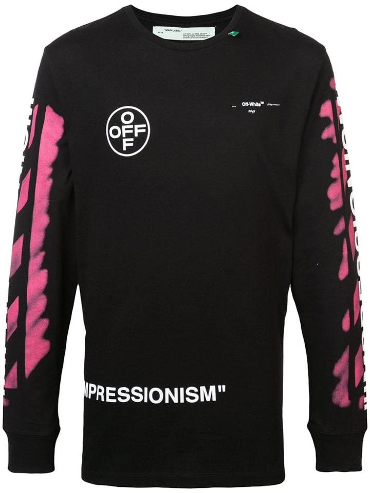 Off-white Stencil L/s T-shirt - Black