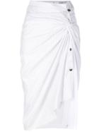 Act N&deg;1 Stripe Draped Skirt - White
