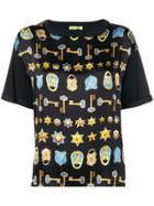 Versace Jeans Key & Padlock Print T-shirt - Black
