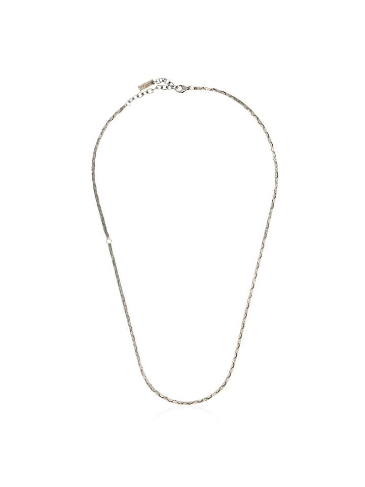 Saint Laurent Silver-tone Razor Chain Necklace