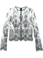 Aula Lace Blouse, Women's, Size: 0, White, Nylon/cotton