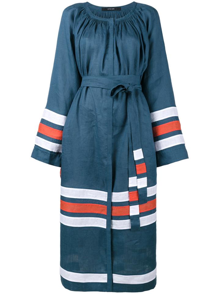 Vita Kin Maldives Striped Dress - Blue