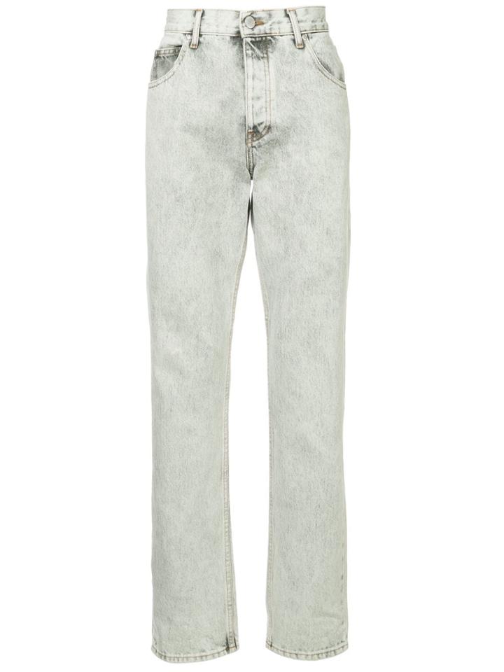 Martine Rose Stonewashed Straight Leg Jeans - Grey